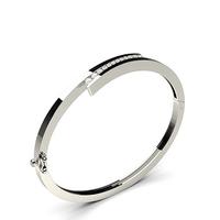 Channel Setting Round Diamond Bangle