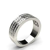 channel setting half eternity diamond ring