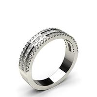 Channel & Pave Setting Half Eternity Diamond Ring