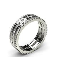 Channel & 4 Prong Setting Full Eternity Diamond Ring