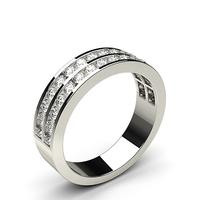 Channel Setting Half Eternity Diamond Ring