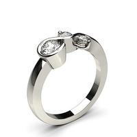 Channel & Prong Setting Round Diamond Fashion Ring