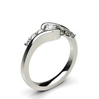 Channel & Prong Setting Round Diamond Fashion Ring