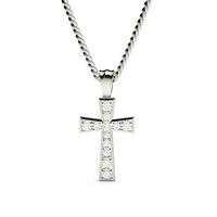 Channel Setting Cross Pendant