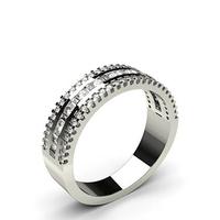 Channel & 4 Prong Setting Half Eternity Diamond Ring