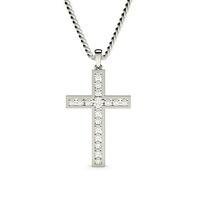 Channel Setting Cross Pendant