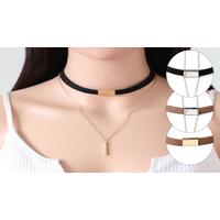 Choker Style Necklace - 4 Colours