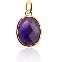 Chrysalis Gold Vermeil on Silver Oval Faceted Amethyst Pendant