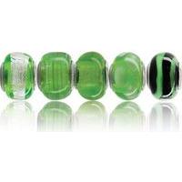 Chrysalis 925 Sterling Silver \'Pastures Green\' 5 Green Bead Set