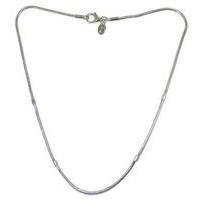 Chrysalis 925 Sterling Silver Thin Snake Plain 41cm Charm Necklace
