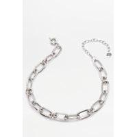 Cheap Monday Linked Choker Necklace, SILVER