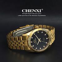 chenximens classic business style gold steel strap quartz watch cool w ...