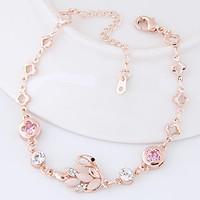 Chain Bracelet Alloy Rhinestone Swan Fashion Women\'s Jewelry 1pc
