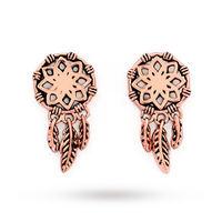 Chrysalis Ladies Rose Gold Dream Catcher Earrings