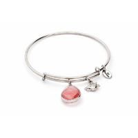 Chrysalis Tourmaline Quartz October Silver Bangle