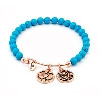 chrysalis rose gold friendship turquoise bangle