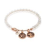 chrysalis rose gold truth white quartz bangle