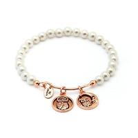 chrysalis rose gold wisdom shell pearl bangle