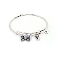 Chrysalis Nature Collection Butterfly Silver Bangle