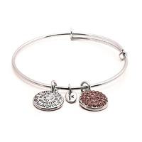 chrysalis pink tourmaline crystal october expandable bangle