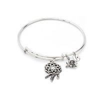 chrysalis charmed dream catcher expandable bangle in silver