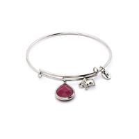 chrysalis garnet jade january silver bangle