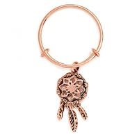 chrysalis charmed dream catcher expandable ring in rose gold