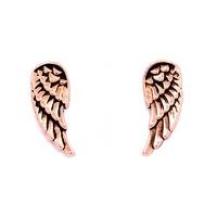 chrysalis charmed guardian angel earrings in rose gold