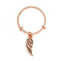 Chrysalis Charmed Guardian Angel Expandable Ring in Rose Gold