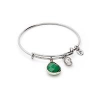 chrysalis emerald jade may silver bangle