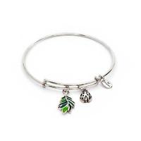Chrysalis Nature Collection Fern Silver Bangle