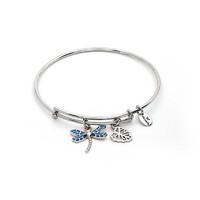 Chrysalis Nature Collection Dragonfly Silver Bangle