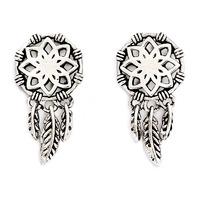 chrysalis charmed dream catcher earrings in silver