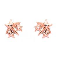 Chrysalis Charmed Lucky Star Earrings in Rose Gold
