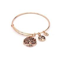 Chrysalis Charmed Money Tree Expandable Bangle in Rose Gold