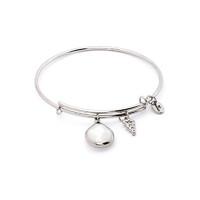 chrysalis white jade june silver bangle