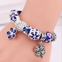 chain bracelets strand bracelets 1pc blue bracelet vintage circle 514  ...