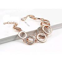 chain bracelet rhinestone alloy fashion simple style jewelry gold silv ...