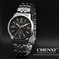 chenxi mens dress watch classic design silver strap wrist watch cool w ...