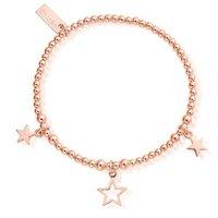 chlobo rose gold plated mayas light triple star bracelet