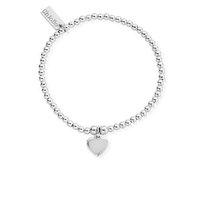 Chlobo Silver Cute Charm Heart Bracelet