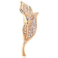 charms jewelry tulip diamond brooch for women