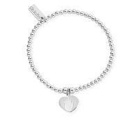 Chlobo Silver Cute Charm Hand on Heart Bracelet