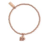 Chlobo Rose Gold Plated Cute Charm Elephant Bracelet