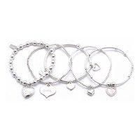 Chlobo Silver Set of 5 Mini Love Bracelets
