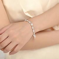 Chain Bracelet Silver Plated Heart Design Fashion Gift Jewelry Gift 1pc