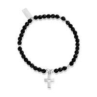 ChloBo Gypsy Dreamer Silver and Black Faith Bracelet