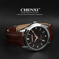 CHENXIMen\'s Classic Business Style Leather Strap Quartz Watch Cool Watch Unique Watch