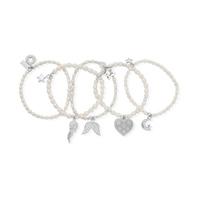 ChloBo Set Of 5 Pearl Star Bracelets