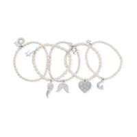 chlobo set of 5 pearl star bracelets